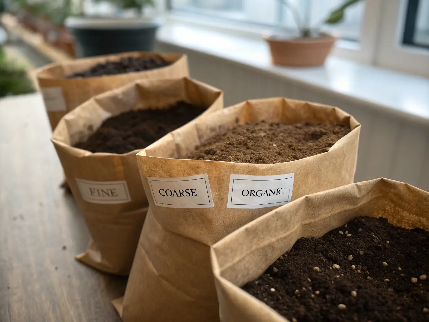 A clear and informative image showcasing different types of soil and aggregates, such as topsoil, fill dirt, and gravel, displayed in separate containers to highlight their distinct textures and compositions.